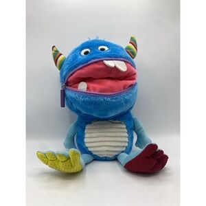 The Very Hungry Worry Monster 18" Plush Zipper Mouth Blue Make Believe Ideas C5